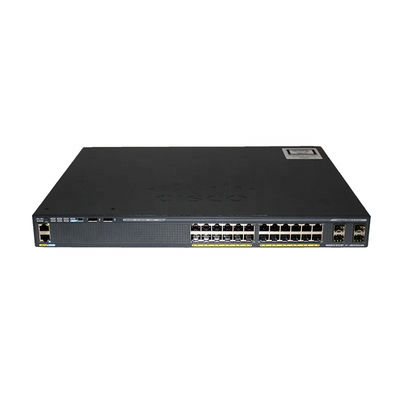 WS-C2960X-24PD-L Διακόπτης δικτύου 24 θυρών Διακόπτης Ethernet 24xGE PoE 370W 2x10G